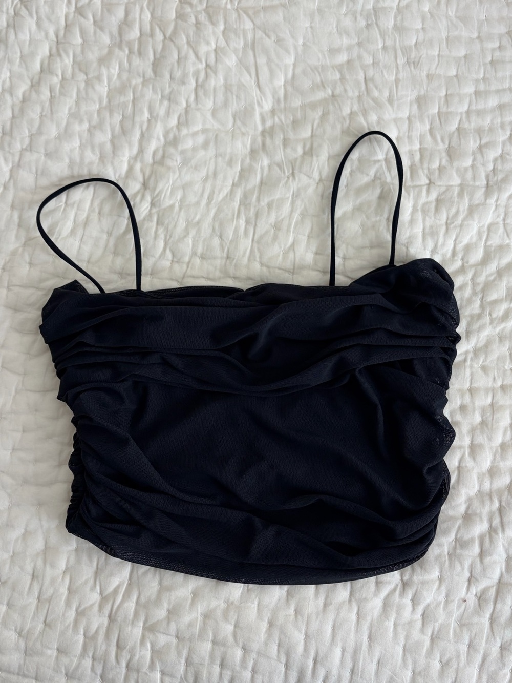 Glassons Black Ruched crop top